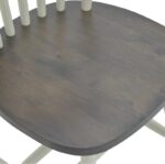 Καρέκλα Larus pakoworld φυσικό ξύλo rubberwood ανθρακί-λευκό 50x49x90εκ. - Image 4