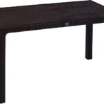 Τραπέζι Explore pakoworld με UV protection PP καφέ 150x90x73.5εκ