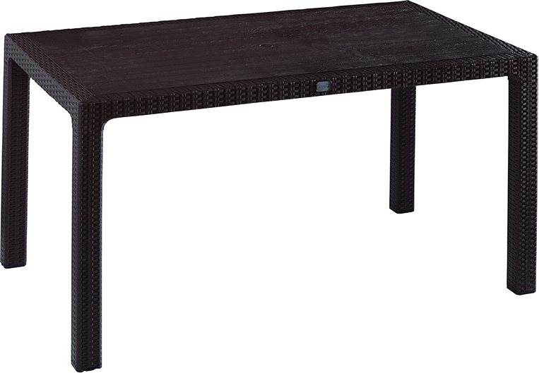 253-000029 Τραπέζι Explore pakoworld με UV protection PP καφέ 150x90x73.5εκ - Image 1