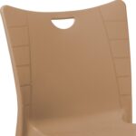 Καρέκλα Crafted pakoworld PP cappucino-αλουμίνιο γκρι - Image 3