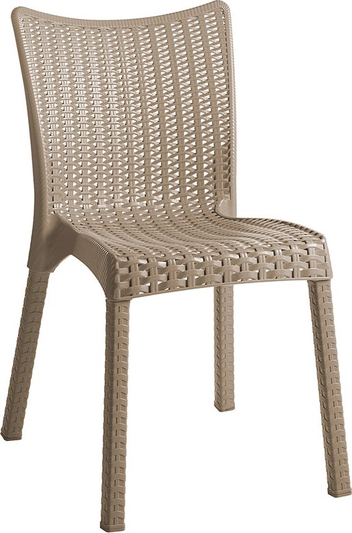253-000042 Καρέκλα Confident pakoworld PP cappucino - Image 1