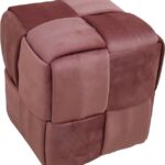 Σκαμπό Jisko pakoworld σάπιο μήλο βελούδο 38x38x40εκ