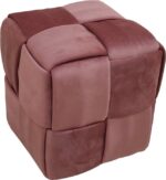 Σκαμπό Jisko pakoworld σάπιο μήλο βελούδο 38x38x40εκ