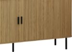 Μπουφές Scandi pakoworld MDF φυσικό με μεταλλικά μαύρα πόδια 170x45x80εκ - Image 4