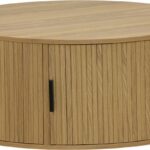 Τραπέζι σαλονιού Scandi pakoworld MDF σε φυσική απόχρωση Φ80x35.5εκ