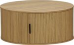 Τραπέζι σαλονιού Scandi pakoworld MDF σε φυσική απόχρωση Φ80x35.5εκ