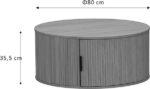 Τραπέζι σαλονιού Scandi pakoworld MDF σε φυσική απόχρωση Φ80x35.5εκ - Image 5
