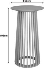 Τραπέζι μπαρ Domonic pakoworld mdf φυσικό Φ60x105εκ - Image 4