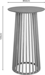 Τραπέζι μπαρ Domonic pakoworld mdf φυσικό Φ60x105εκ - Image 5