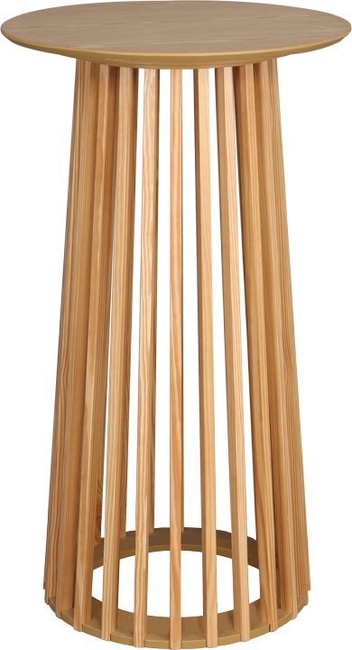 260-000022 Τραπέζι μπαρ Domonic pakoworld mdf φυσικό Φ60x105εκ - Image 1