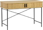 Γραφείο εργασίας Scandi pakoworld MDF/Metal σε φυσική απόχρωση με μεταλλικά μαύρα πόδια 120x60x76,5ε