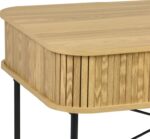 Γραφείο εργασίας Scandi pakoworld MDF/Metal σε φυσική απόχρωση με μεταλλικά μαύρα πόδια 120x60x76,5ε - Image 5