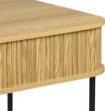 Γραφείο εργασίας Scandi pakoworld MDF/Metal σε φυσική απόχρωση με μεταλλικά μαύρα πόδια 120x60x76,5ε - Image 6