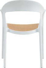 Πολυθρόνα Ember στοιβαζόμενη pakoworld με UV protection PP μπεζ- λευκό 52.5x56.5x81εκ. - Image 3