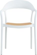 Πολυθρόνα Ember στοιβαζόμενη pakoworld με UV protection PP μπεζ- λευκό 52.5x56.5x81εκ. - Image 6