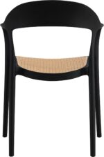 Πολυθρόνα Ember στοιβαζόμενη pakoworld με UV protection PP μπεζ-μαύρο 52.5x56.5x81εκ. - Image 3