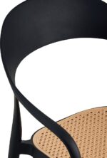 Πολυθρόνα Ember στοιβαζόμενη pakoworld με UV protection PP μπεζ-μαύρο 52.5x56.5x81εκ. - Image 6