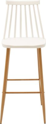 Σκαμπό μπαρ Aurora pakoworld λευκό pp-φυσικό πόδι 42x47x109εκ - Image 4