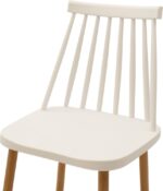 Σκαμπό μπαρ Aurora pakoworld λευκό pp-φυσικό πόδι 42x47x109εκ - Image 5