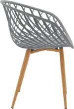 Πολυθρόνα Ezra pakoworld γκρι pp-πόδι φυσικό μέταλλο 63x55x83εκ - Image 3