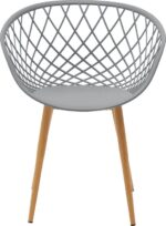 Πολυθρόνα Ezra pakoworld γκρι pp-πόδι φυσικό μέταλλο 63x55x83εκ - Image 4