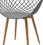 Πολυθρόνα Ezra pakoworld γκρι pp-πόδι φυσικό μέταλλο 63x55x83εκ - Image 6