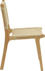 Καρέκλα Julien pakoworld rubberwood φυσικό-έδρα φυσικό σχοινί 61x54x85εκ - Image 5