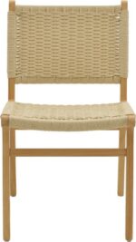 Καρέκλα Julien pakoworld rubberwood φυσικό-έδρα φυσικό σχοινί 61x54x85εκ - Image 6