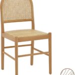 Καρέκλα Alessia pakoworld ξύλο οξιάς-rattan φυσικό 43x44x89εκ