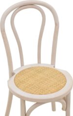 Καρέκλα στοιβαζόμενη Βιέννης Azhel pakoworld white wash ξύλο οξιάς-έδρα φυσικό rattan 41x50x89εκ - Image 5