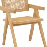 Πολυθρόνα Winslow pakoworld φυσικό rubberwood 52x59x79εκ