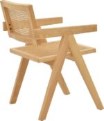 Πολυθρόνα Winslow pakoworld φυσικό rubberwood 52x59x79εκ - Image 3