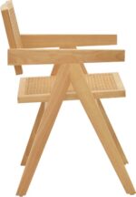 Πολυθρόνα Winslow pakoworld φυσικό rubberwood 52x59x79εκ - Image 4