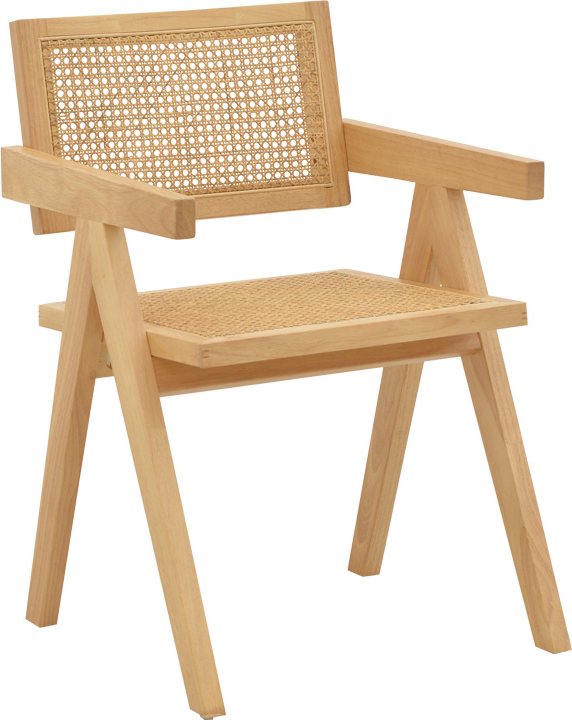 263-000022 Πολυθρόνα Winslow pakoworld φυσικό rubberwood 52x59x79εκ - Image 1
