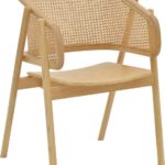 Πολυθρόνα Wenzy pakoworld φυσικό Rattan - μασίφ ξύλο toon 58x58x82εκ