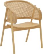 Πολυθρόνα Wenzy pakoworld φυσικό Rattan - μασίφ ξύλο toon 58x58x82εκ