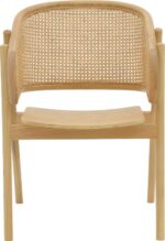 Πολυθρόνα Wenzy pakoworld φυσικό Rattan - μασίφ ξύλο toon 58x58x82εκ - Image 5