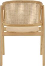 Πολυθρόνα Wenzy pakoworld φυσικό Rattan - μασίφ ξύλο toon 58x58x82εκ - Image 6