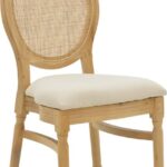 Καρέκλα Canco pakoworld φυσικό rubberwood-φυσικό rattan 50x53x98εκ