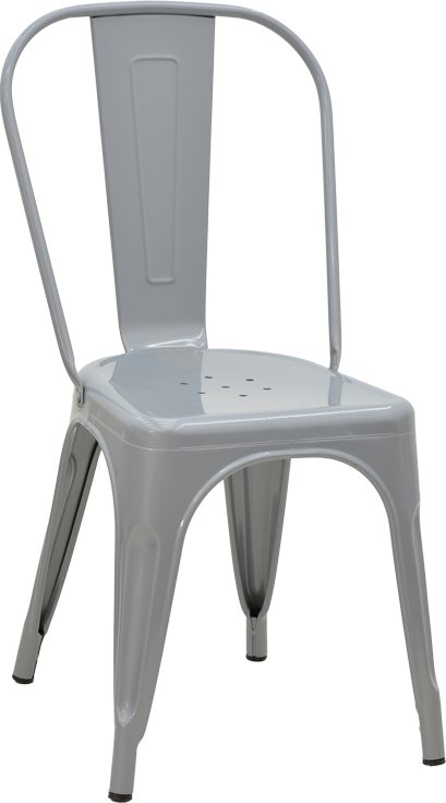 270-000008 Καρέκλα Utopia pakoworld μέταλλο γκρι 44x44x85εκ - Image 1