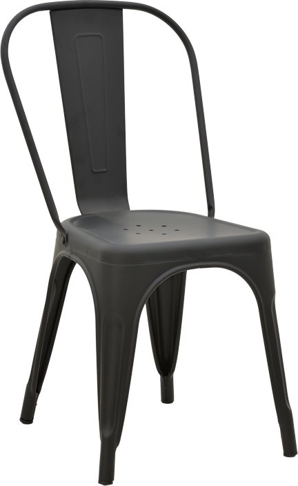 270-000009 Καρέκλα Utopia pakoworld μαύρο ματ μέταλλο 44x44x85εκ - Image 1