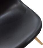 Καρέκλα Julita pakoworld PP μαύρο-φυσικό πόδι 46x50x82εκ - Image 6