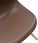Καρέκλα Julita pakoworld PP καφέ-φυσικό πόδι 46x50x82εκ - Image 6
