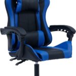 Καρέκλα γραφείου gaming William pakoworld PU μαύρο-μπλε