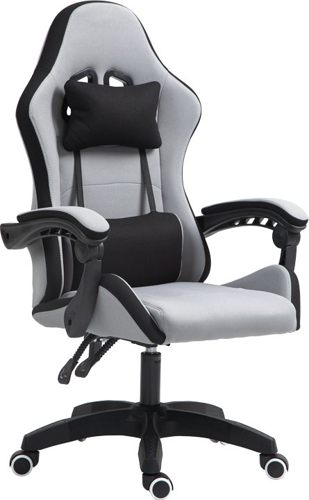 275-000015 Καρέκλα γραφείου gaming Gline pakoworld μαύρο-γκρι ύφασμα μαύρο pp 60x59x118εκ - Image 1
