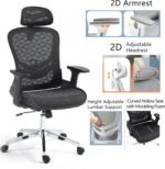 Καρέκλα γραφείου εργασίας Mergi pakoworld μαύρο mesh 62x63x120εκ - Image 2