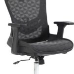 Καρέκλα γραφείου εργασίας Mergi pakoworld μαύρο mesh 62x63x120εκ