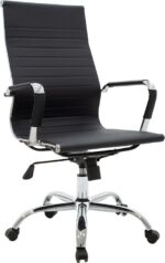 Καρέκλα γραφείου διευθυντή Valter pakoworld μαύρο pu 55.5x58x108εκ