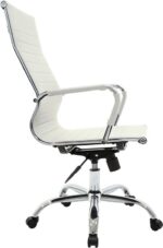 Καρέκλα γραφείου διευθυντή Valter pakoworld λευκό pu 55.5x58x108εκ - Image 3