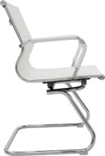 Καρέκλα γραφείου επισκέπτη Valter pakoworld λευκό pu 55.5x48x88εκ - Image 3